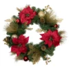 Poinsettias And Ball Ornaments Artificial Christmas Wreath - 24-Inch, Unlit -Noel Twinkle Shop northlight vm89300 updated 36540.1667488089