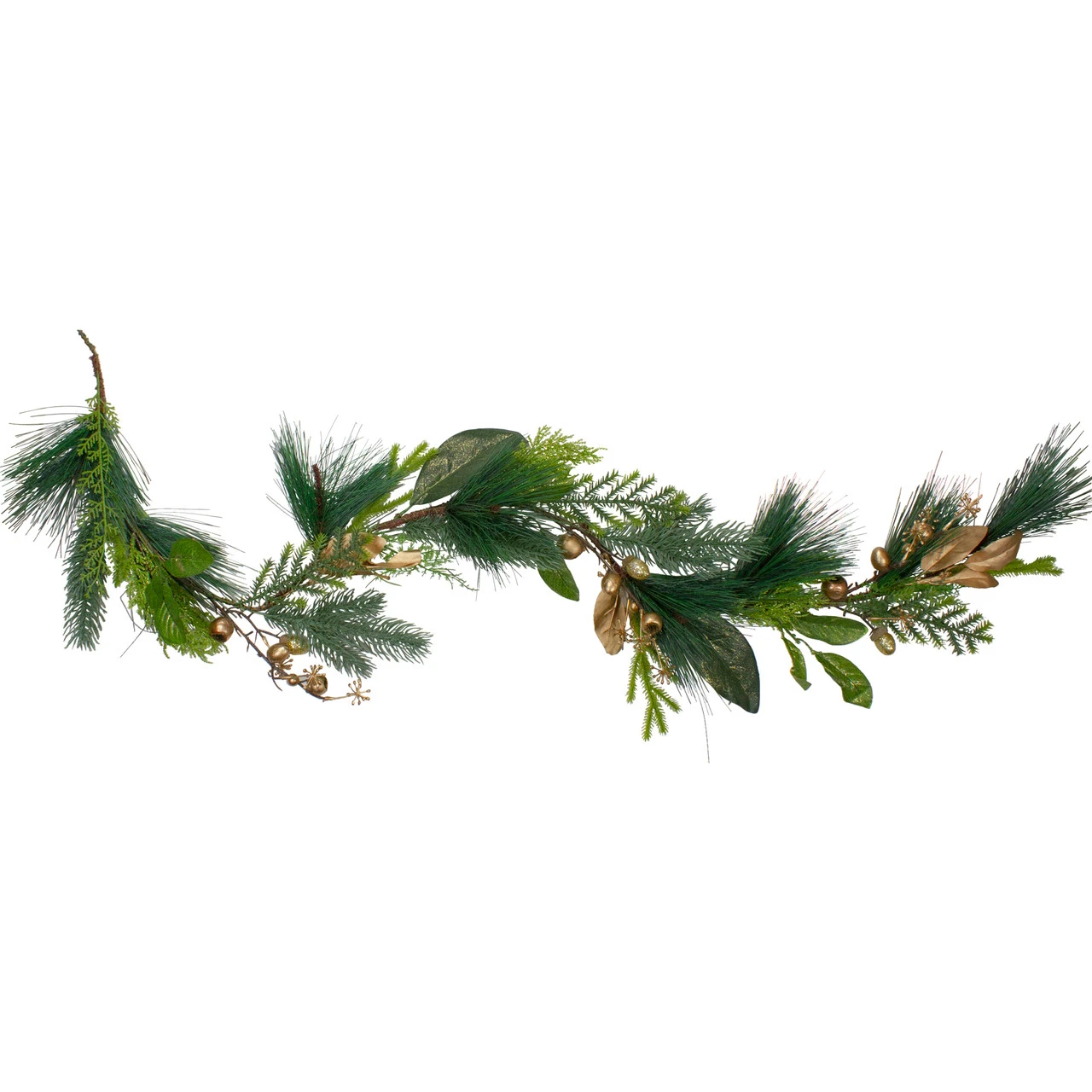 5' Leaves, Berry And Cedar Artificial Christmas Garland - Unlit 3 5' Leaves, Berry And Cedar Artificial Christmas Garland - Unlit