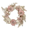 Champange And Pink Flower Wreath, 24-Inch, Unlit 1 Champange And Pink Flower Wreath, 24-Inch, Unlit -Noel Twinkle Shop northlight vm92748 1 24867.1667487962