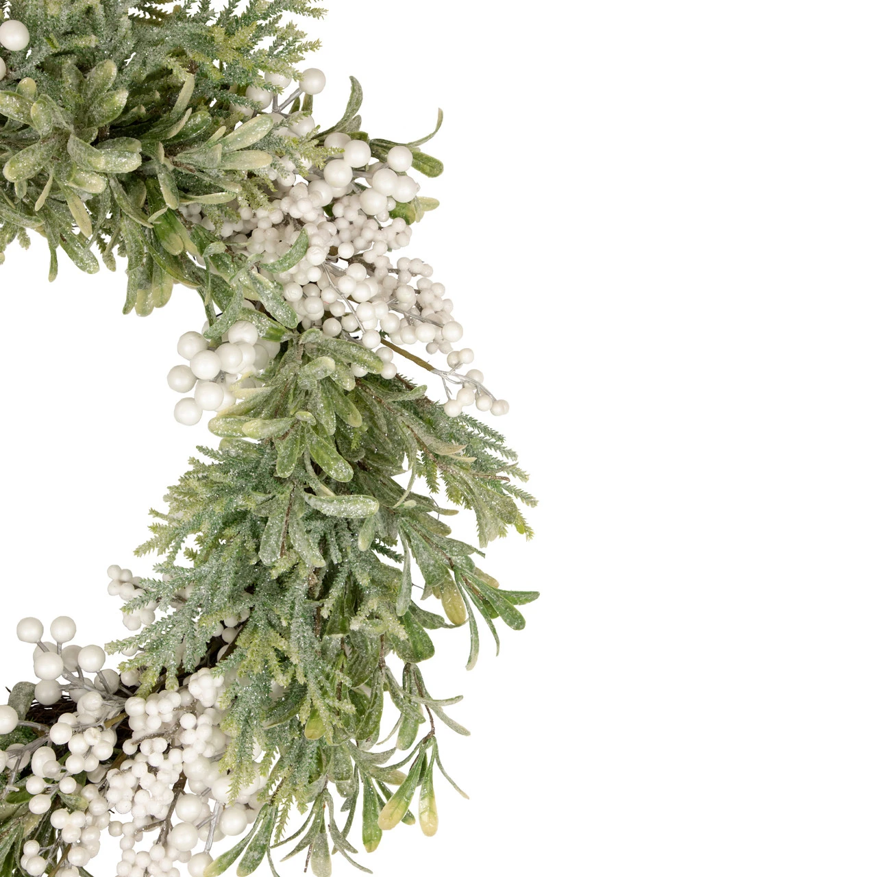 White Berry And Frosted Pine Christmas Wreath, 28-Inch, Unlit 6 White Berry And Frosted Pine Christmas Wreath, 28-Inch, Unlit - Image 4