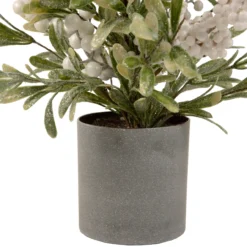 2' Potted White Berry And Frosted Pine Christmas Tree, Unlit -Noel Twinkle Shop northlight vm92773 3 29875.1667530258