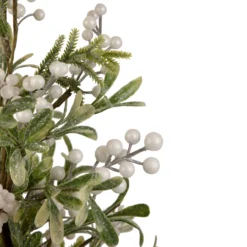 2' Potted White Berry And Frosted Pine Christmas Tree, Unlit -Noel Twinkle Shop northlight vm92773 4 96519.1667530258