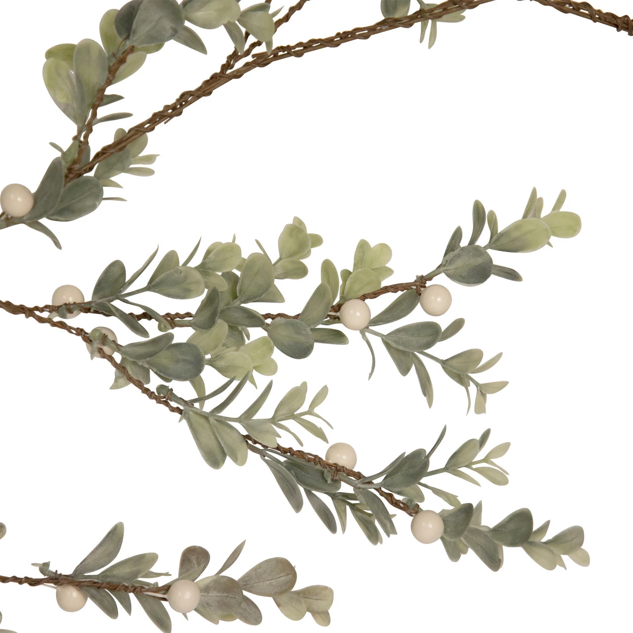 5‘ White Berry And Eucalyptus Christmas Garland - Unlit 5 5‘ White Berry And Eucalyptus Christmas Garland - Unlit - Image 3