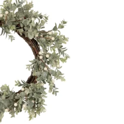 White Berry And Eucalyptus Christmas Wreath, 18-Inch, Unlit -Noel Twinkle Shop northlight vm92779 2 updated 24853.1667554488