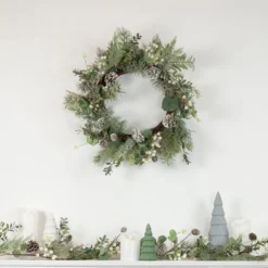 5' White Berry, Eucalyptus And Pinecone Christmas Garland - Unlit -Noel Twinkle Shop northlight vm92781 style 10602.1667535834