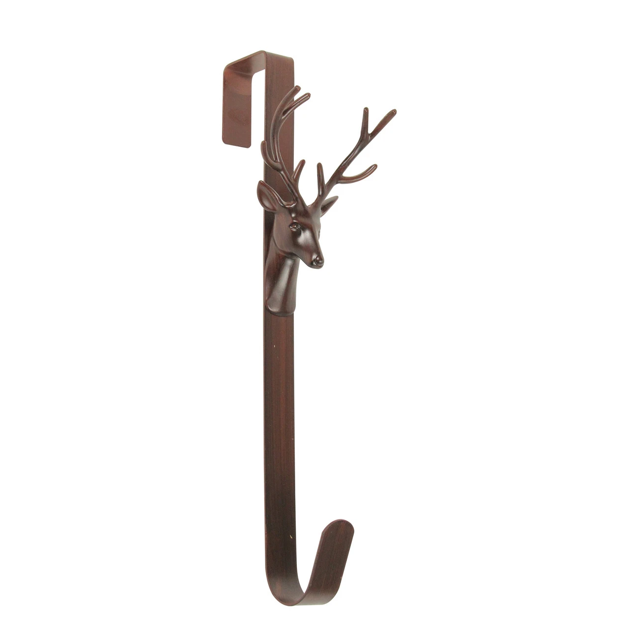 15.25" Brown Rustic Deer Over The Door Christmas Wreath Hanger 3 15.25" Brown Rustic Deer Over The Door Christmas Wreath Hanger
