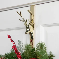 15.25" Shiny Gold Deer Over The Door Christmas Wreath Hanger 5 15.25" Shiny Gold Deer Over The Door Christmas Wreath Hanger -Noel Twinkle Shop northlight wy15247 1 75766.1667490070
