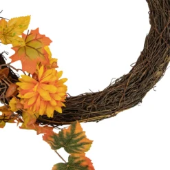 Fall Foliage With Mum Flowers Artificial Thanksgiving Twig Wreath, 20-Inch -Noel Twinkle Shop northlight x6540 gd 4new 68364.1667586589