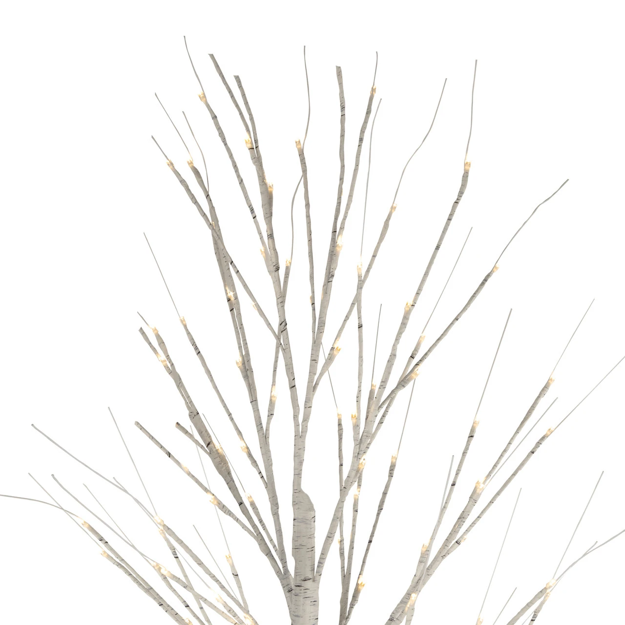 6' LED Lighted White Christmas Twig Tree - Warm White Lights 7 6' LED Lighted White Christmas Twig Tree - Warm White Lights - Image 5