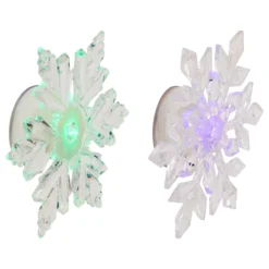 Set Of 2 LED Lighted Icy Crystal Snowflake Christmas Window Decorations 5.5" -Noel Twinkle Shop northlight y92108 3 updated 72972.1667533718