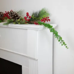 5' X 10" Berry Pine And Eucalyptus Artificial Christmas Garland - Unlit 7 5' X 10" Berry Pine And Eucalyptus Artificial Christmas Garland - Unlit -Noel Twinkle Shop northlight yk87867 style 54115.1667530470