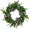 Mixed Pine, White Berries And Pinecones Artificial Christmas Wreath - 22-Inch, Unlit -Noel Twinkle Shop northlight yk87874 42005.1667576906