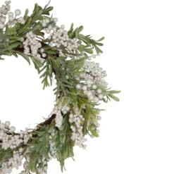 Artificial Christmas Wreath With Frosted Foliage And Berries, 20-Inch, Unlit -Noel Twinkle Shop northlight yk93231 2 40076.1667530199