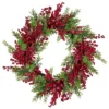 Artificial Frosted Red Berry And Pine Christmas Wreath, 28-Inch, Unlit -Noel Twinkle Shop northlight yk93235 1 52500.1667530206