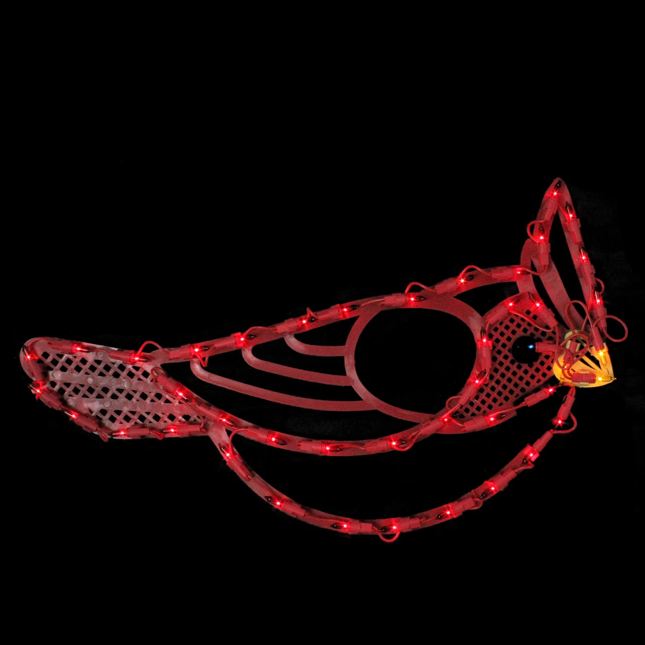 12.5" Lighted Red Cardinal Bird Christmas Window Silhouette 4 12.5" Lighted Red Cardinal Bird Christmas Window Silhouette - Image 2