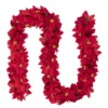 6' X 3" Red Artificial Poinsettia Floral Christmas Garland - Unlit 2 6' X 3" Red Artificial Poinsettia Floral Christmas Garland - Unlit -Noel Twinkle Shop northlight ys28028 1 10499.1680556133