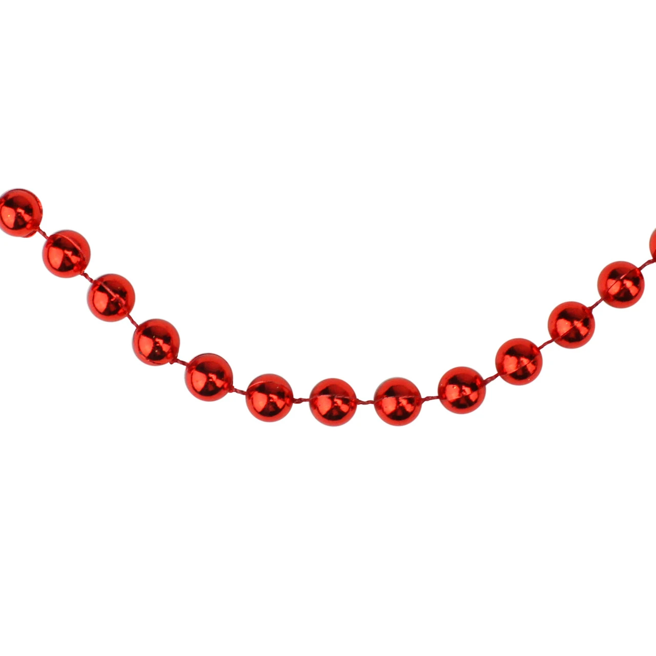 33' Shiny Red Round Beaded Christmas Garland 3 33' Shiny Red Round Beaded Christmas Garland