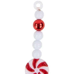 9' Red And White Peppermint Candy Beaded Christmas Garland, Unlit -Noel Twinkle Shop northlight ys28298 04 12749.1686600464