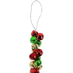 5' Green, Gold And Red Jingle Bell Christmas Garland, Unlit 17 5' Green, Gold And Red Jingle Bell Christmas Garland, Unlit -Noel Twinkle Shop northlight ys28302 05 86308.1686600977