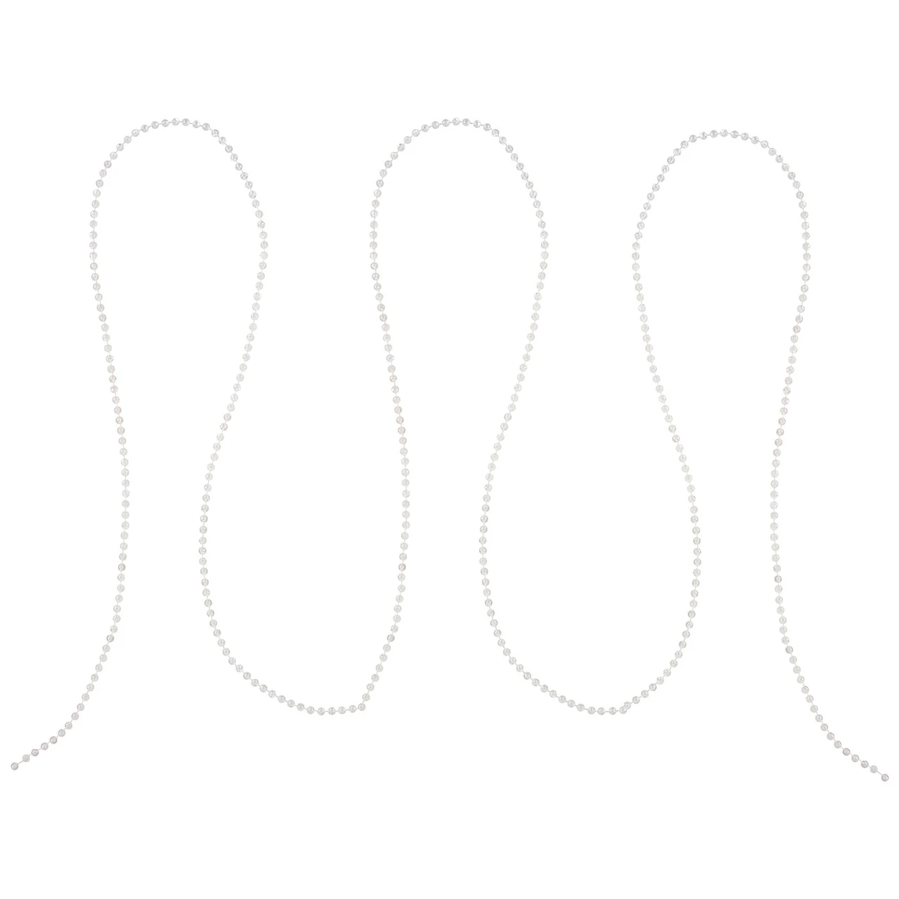 100' X 0.25" Clear Iridescent Beaded Artificial Christmas Garland, Unlit 4 100' X 0.25" Clear Iridescent Beaded Artificial Christmas Garland, Unlit - Image 2