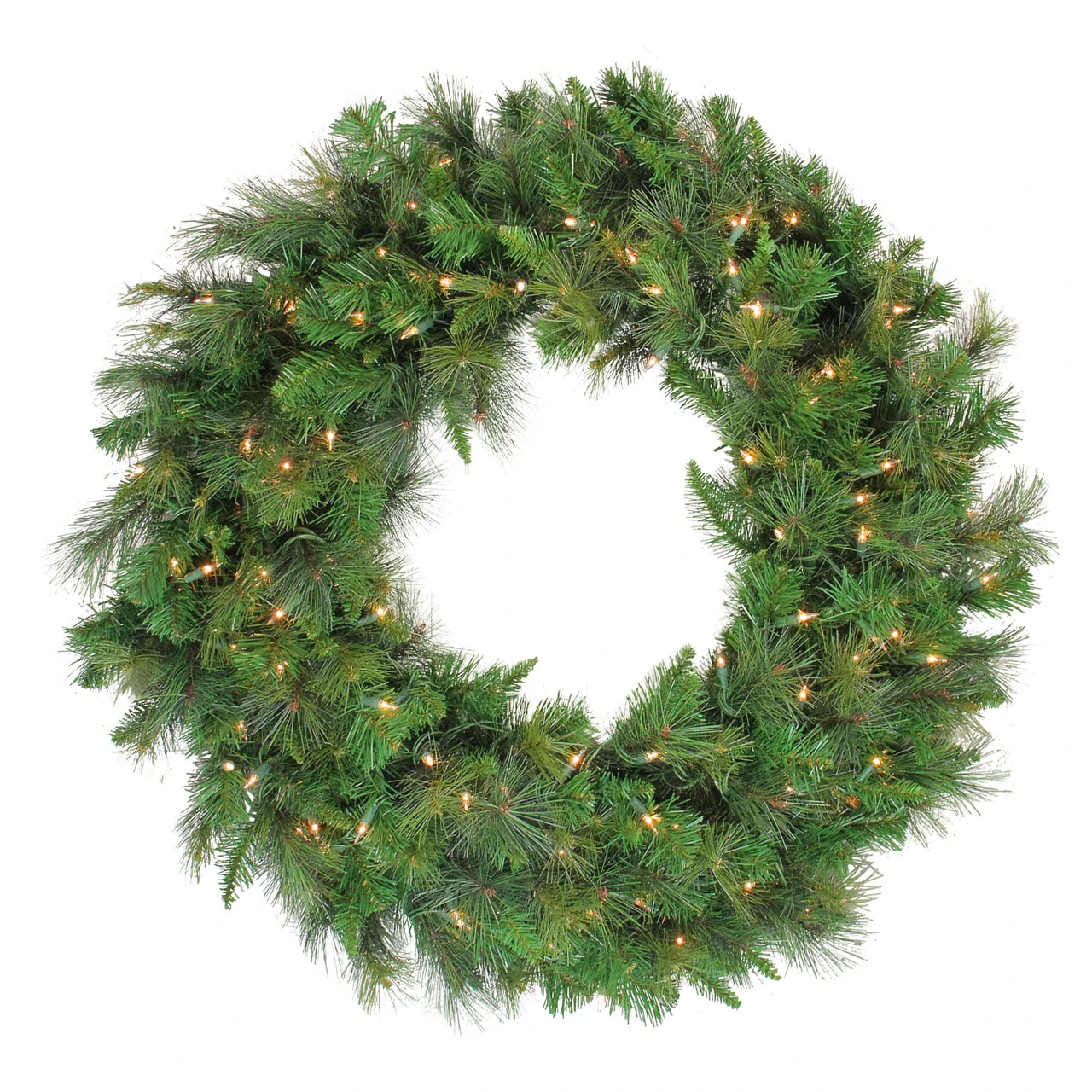Mixed Canyon Pine Artificial Christmas Wreath - 24-Inch, Clear Lights 3 Mixed Canyon Pine Artificial Christmas Wreath - 24-Inch, Clear Lights