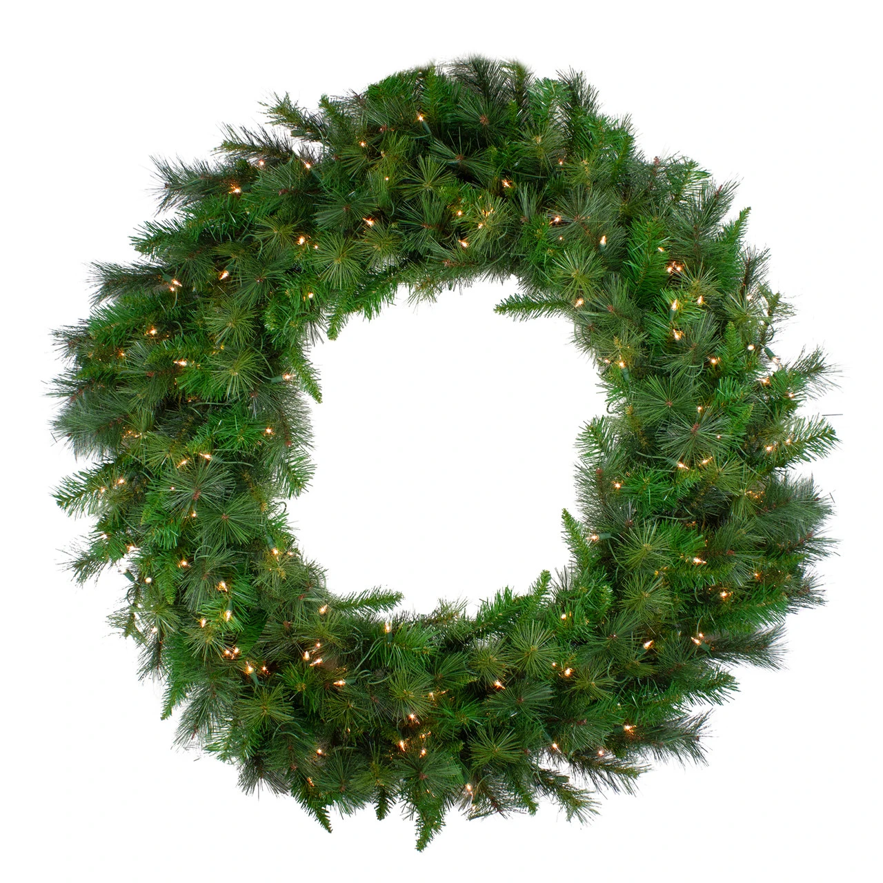 Canyon Pine Mixed Artificial Christmas Wreath - 48-Inch, Clear Lights 3 Canyon Pine Mixed Artificial Christmas Wreath - 48-Inch, Clear Lights