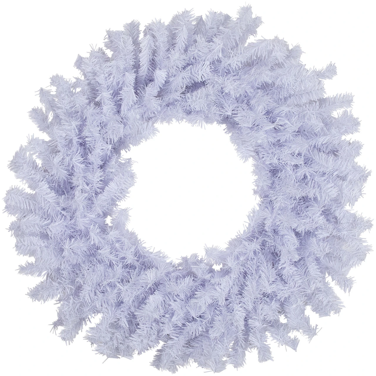 24" White Crystal Spruce Artificial Christmas Wreath - Unlit 3 24" White Crystal Spruce Artificial Christmas Wreath - Unlit