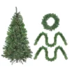 4-Piece Artificial Winter Spruce Christmas Tree, Wreath And Garland Set 6.5' - Clear Lights 2 4-Piece Artificial Winter Spruce Christmas Tree, Wreath And Garland Set 6.5' - Clear Lights -Noel Twinkle Shop northlight z16018 mainupdated 75960.1670422132