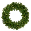 Lighted Northern Pine Artificial Christmas Wreath - 36 Inch, Warm Clear LED Lights