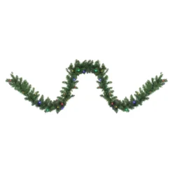 9' X 10" Pre-Lit Northern Pine Artificial Christmas Garland, Multi LED Lights