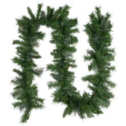 9' X 10" Pre-Lit Mixed Cashmere Pine Artificial Christmas Garland - Multi-Color Lights