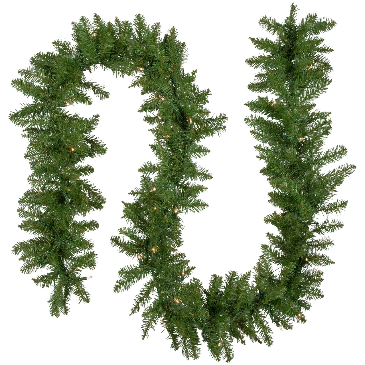 9' X 10" Pre-Lit Northern Pine Artificial Christmas Garland, Clear Lights 3 9' X 10" Pre-Lit Northern Pine Artificial Christmas Garland, Clear Lights