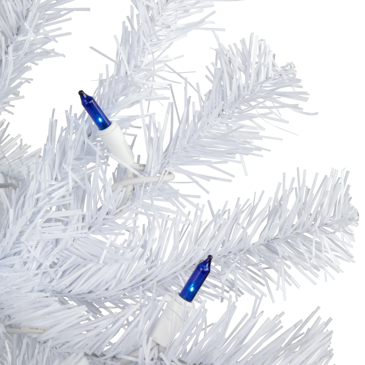 6.5’ Pre-Lit Slim Geneva White Spruce Artificial Christmas Tree, Blue Lights 4 6.5’ Pre-Lit Slim Geneva White Spruce Artificial Christmas Tree, Blue Lights - Image 2