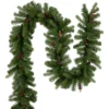 25' X 12" Noble Fir Commercial Christmas Garland With Berries, Unlit