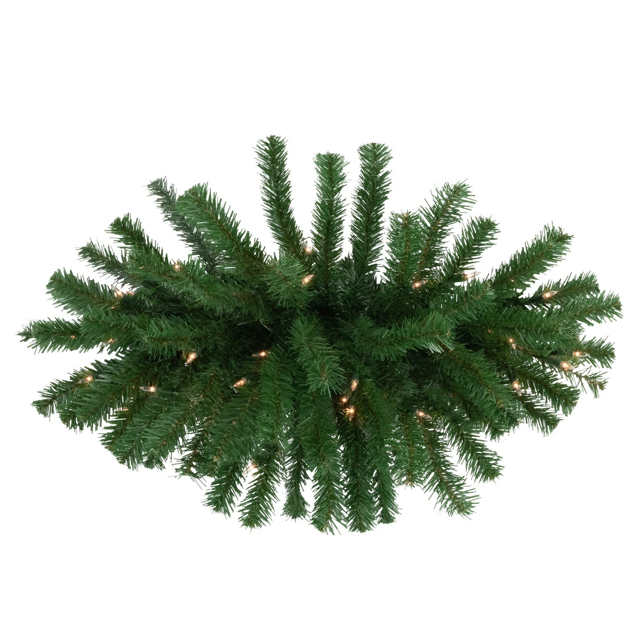 28" Pre-Lit Dorchester Pine Artificial Christmas Swag, Clear Lights 3 28" Pre-Lit Dorchester Pine Artificial Christmas Swag, Clear Lights
