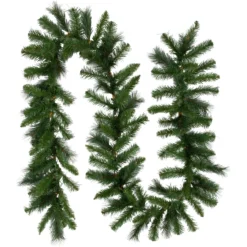 9' X 12" Mixed Green Beaver Pine Artificial Christmas Garland, Unlit