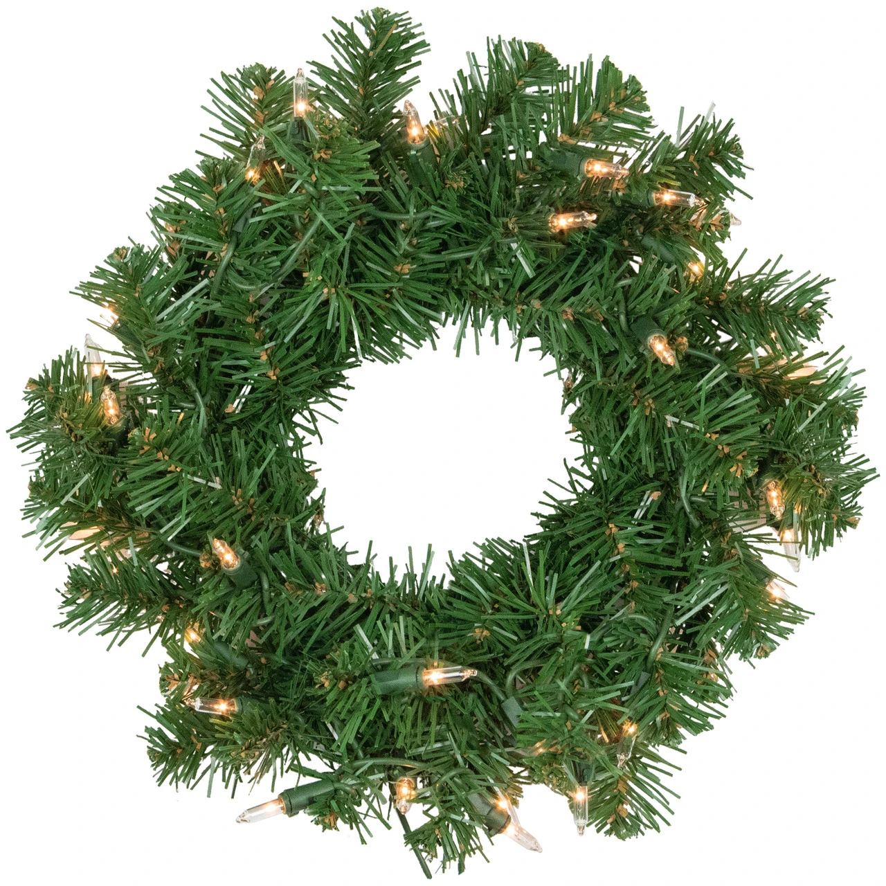 Pre-Lit Deluxe Dorchester Pine Artificial Christmas Wreath, 10-Inch, Clear Lights 3 Pre-Lit Deluxe Dorchester Pine Artificial Christmas Wreath, 10-Inch, Clear Lights