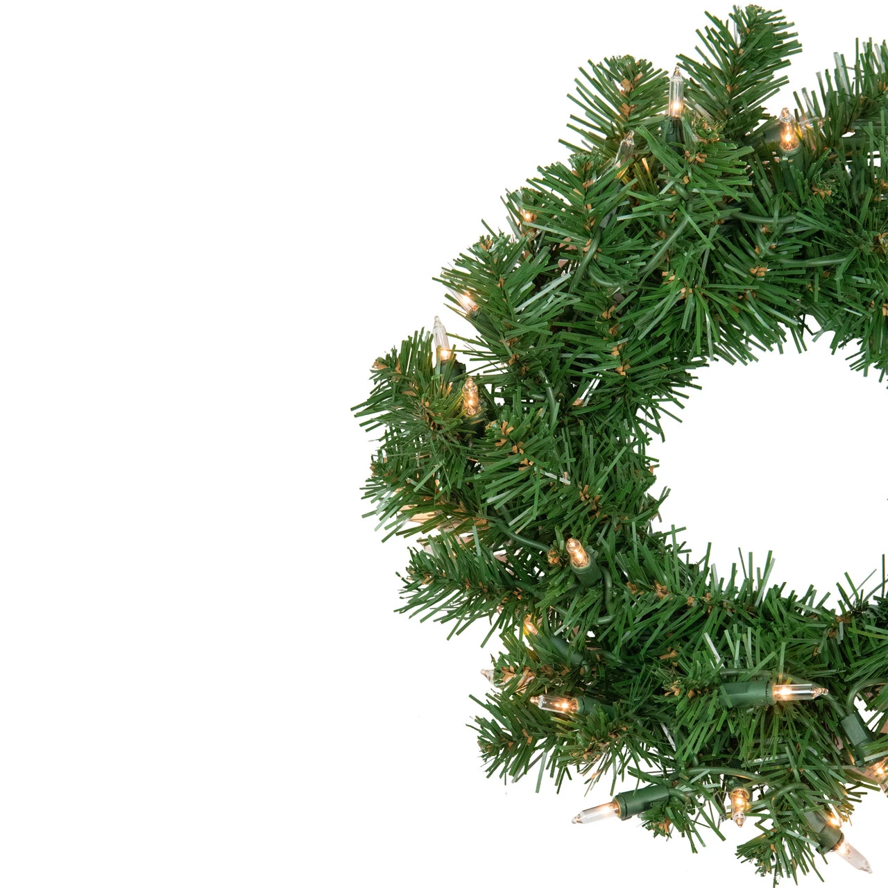 Deluxe Dorchester Pine Artificial Christmas Wreath, 16-Inch, Clear Lights 4 Deluxe Dorchester Pine Artificial Christmas Wreath, 16-Inch, Clear Lights - Image 2