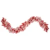 9' X 12" Pre-lit Flocked Red Pine Artificial Christmas Garland, Clear Lights -Noel Twinkle Shop northlight z92854 1 70153.1667530319