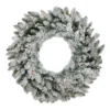 Pre-Lit Flocked Snow White Artificial Christmas Wreath, 36-Inch, Clear Lights -Noel Twinkle Shop northlight z92860 1 95549.1671643909