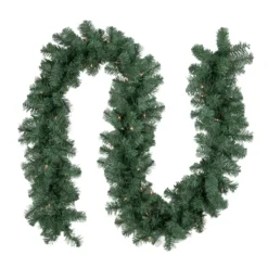 9' X 12" Pre-Lit Colorado Blue Spruce Artificial Christmas Garland, Clear Lights