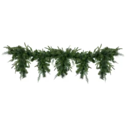 6' X 18" Mixed Pine Artificial Christmas Icicle Garland, Unlit
