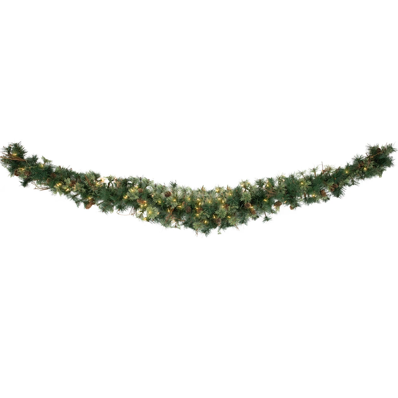 6' Pre-Lit Country Mixed Pine Artificial Christmas Swag - Clear Lights 3 6' Pre-Lit Country Mixed Pine Artificial Christmas Swag - Clear Lights