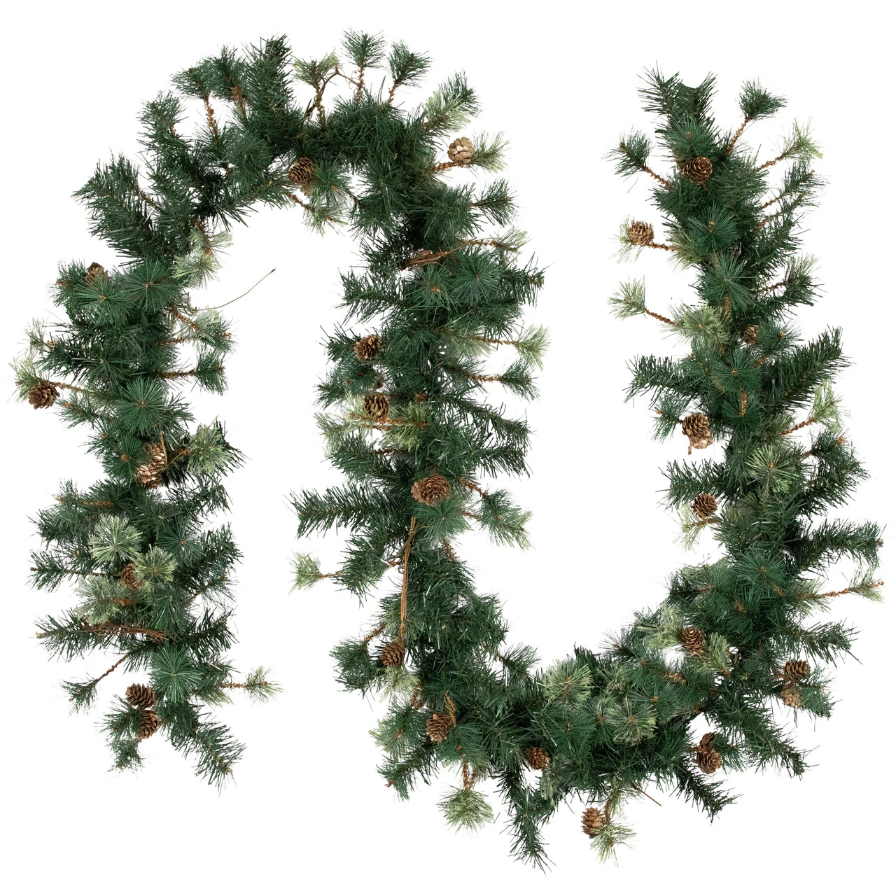 9' X 12" Pre-Lit Country Mixed Pine Artificial Christmas Garland - Clear Dura-Lit Lights 3 9' X 12" Pre-Lit Country Mixed Pine Artificial Christmas Garland - Clear Dura-Lit Lights