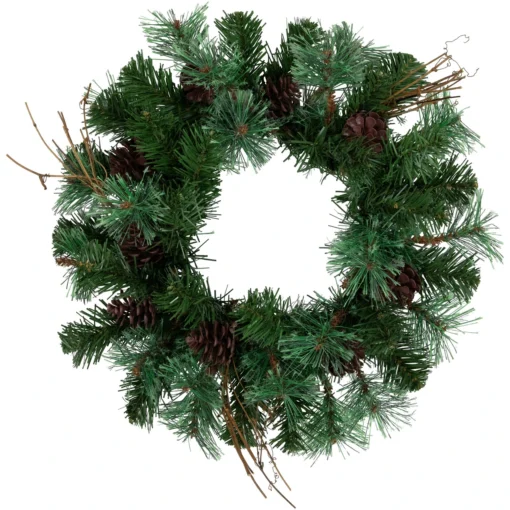 24" Country Mixed Pine Artificial Christmas Wreath - Unlit -Noel Twinkle Shop northlight z99507 93023.1667531200