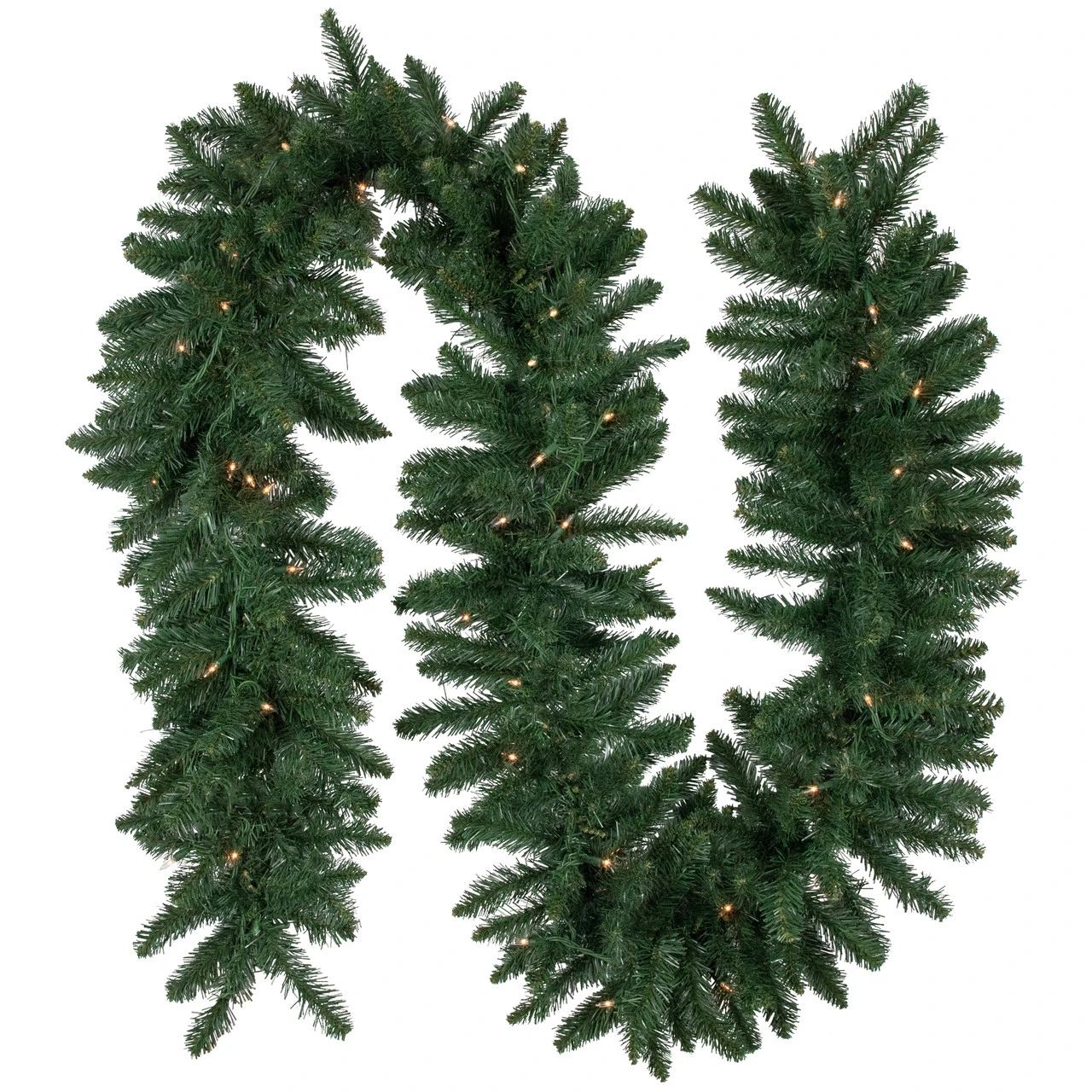 9' X 12" Pre-Lit Buffalo Fir Artificial Christmas Garland - Clear Lights 3 9' X 12" Pre-Lit Buffalo Fir Artificial Christmas Garland - Clear Lights