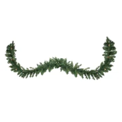25' X 17" Pre-Lit Buffalo Fir Commercial Artificial Christmas Garland - Clear Lights