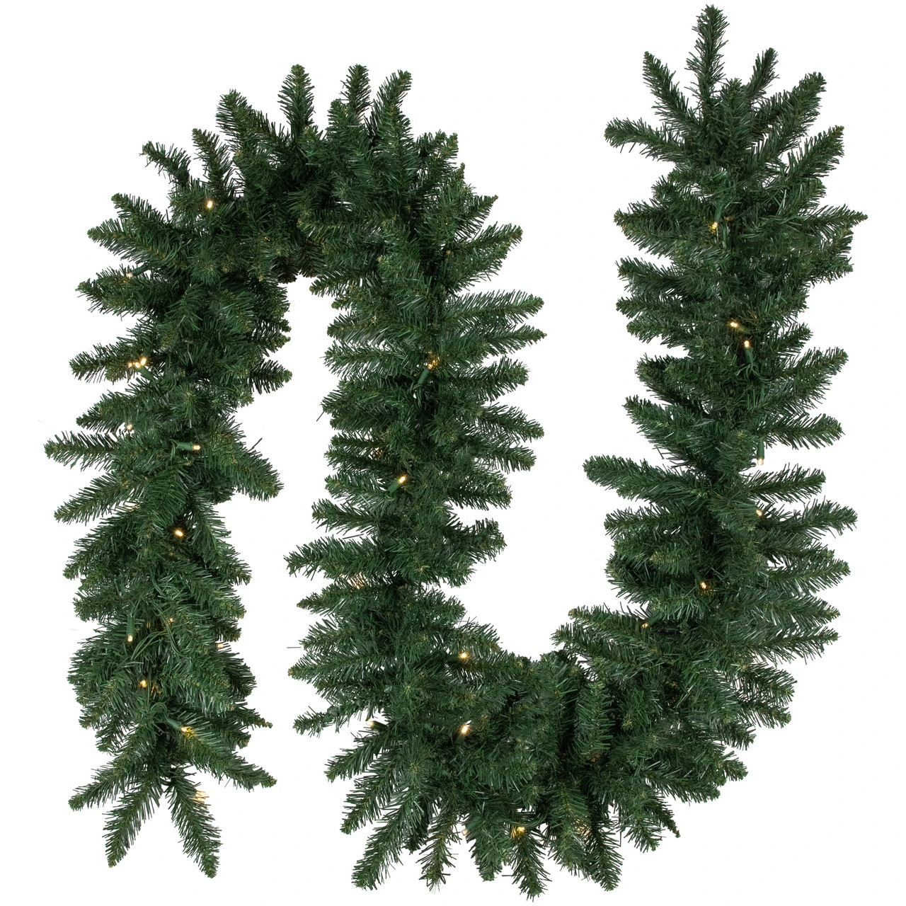 9' X 12" Pre-Lit Buffalo Fir Artificial Christmas Garland - Warm White LED Lights 3 9' X 12" Pre-Lit Buffalo Fir Artificial Christmas Garland - Warm White LED Lights