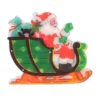 17" Pre-Lit Green And Red Holographic Santa In Sleigh Christmas Window Silhouette Decoration 2 17" Pre-Lit Green And Red Holographic Santa In Sleigh Christmas Window Silhouette Decoration -Noel Twinkle Shop northlight zg15705 76040.1667571967