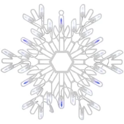 16" LED Lighted Pure White And Blue Snowflake Christmas Window Silhouette Decoration -Noel Twinkle Shop northlight zg15718 3 99232.1667535194